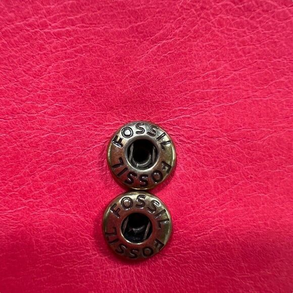 Fossil Logan Quilted Leather Flap Wallet in Cherry Red - Picture 7 of 10